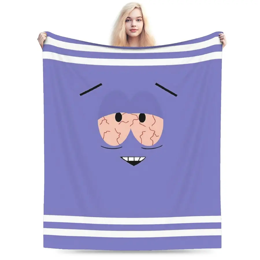 South Park Towelie Cartoon Flannel Throw Blanket - Warm, Soft, Plush, Wrinkle Resistant, Breathable, All Seasons, 40x50 Inch Multi-Size for Kids, Indoor/Outdoor Living Room Decor
