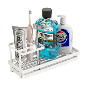 Toothbrush Holder for Bathroom, Carbon Steel Electric Toothbrush and Toothpaste Organizer, Bathroom Countertop, Shower & Sink Accessories – Matte Black