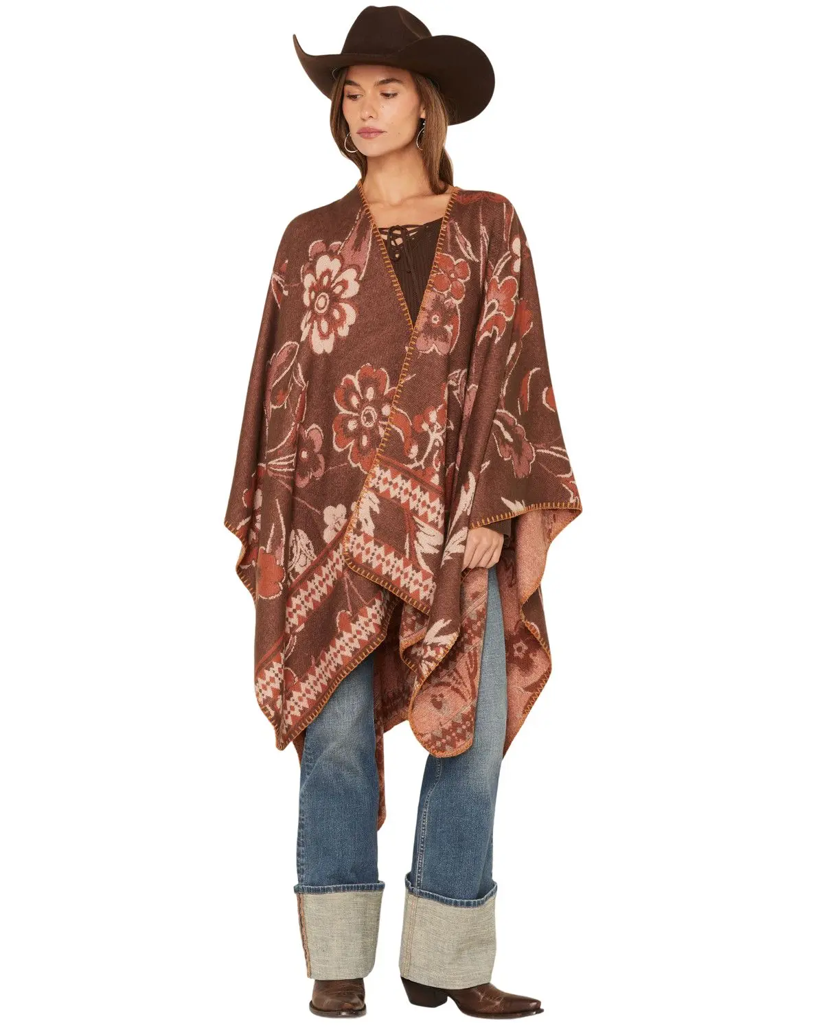 Shyanne Women's Women'S Palmer Floral Print Shawl - Swfa26v4-Mhgy