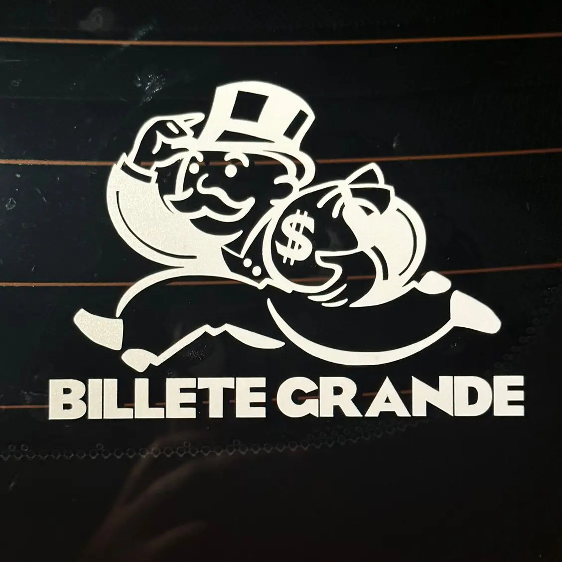Monopoly Man BILLETE GRANDE Decal, Money/cash decal sticker, money chaser motivational car/truck decal large bill decal sticker premium vinyl