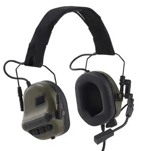 Professional Tactica Headset System with Noise-Canceling Microphone Military Grade Shooting Earmuffs for Airsoft Combat Hunting Outdoor Sports Advanced Active Noise Cancellation Ear Protection Headphones with Enhanced Sound Amplification red dot optic