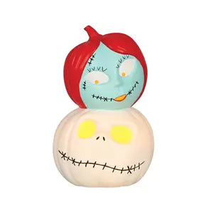 Disney Jack and Sally Light Up Pumpkin Stack Decoration
