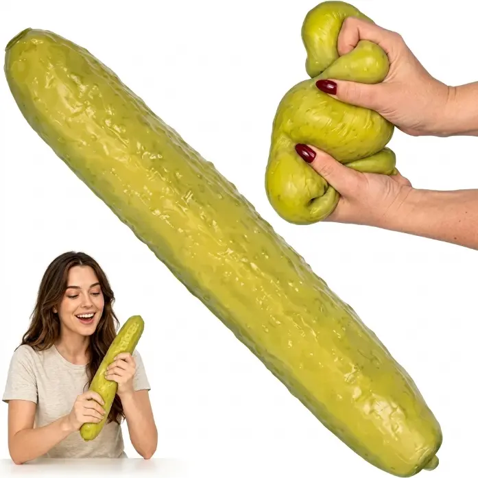 Pickle Squishy, Jumbo Squishy Pickle, Realistic Pickle Ball Relieve Stress and Anxiety, Party Favor Slow Rise Pressure Release Toy Halloween and Christmas gifts