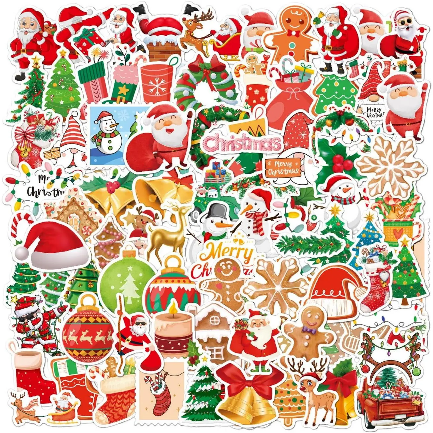 1 PCS  Christmas Stickers Decorations Water Bottles for Kids Teens,Waterproof Cute Aesthetic Vinyl Stickers for Water Bottle, Laptop, Phone, Skateboard Stickers for Adults Teens Kids Girls