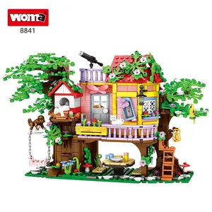 WOMA 3-Tier Dream Tree House Building Blocks | Fully Furnished with Swing & Telescope | STEM Toy Gift for Girls Boys 6+
