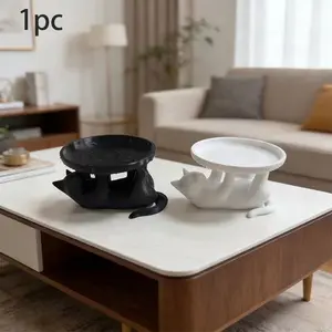 Multifunctional Cat Tray Decor, Cat Riser Storage, Organiser, Round Plate Design, Dorm Room Decoration, Creative Display, Pet Accessories