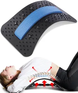 4 Level Adjustable Lumbar Back Cracker Board, Back Cracking Device, Spine Decompression, Massager for Disc