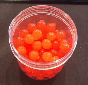 FL RED- Carp, Trout, Steelhead, Salmon 2 OZ Jar (80 pieces) 10mm Single Rubber Eggs (Floating)