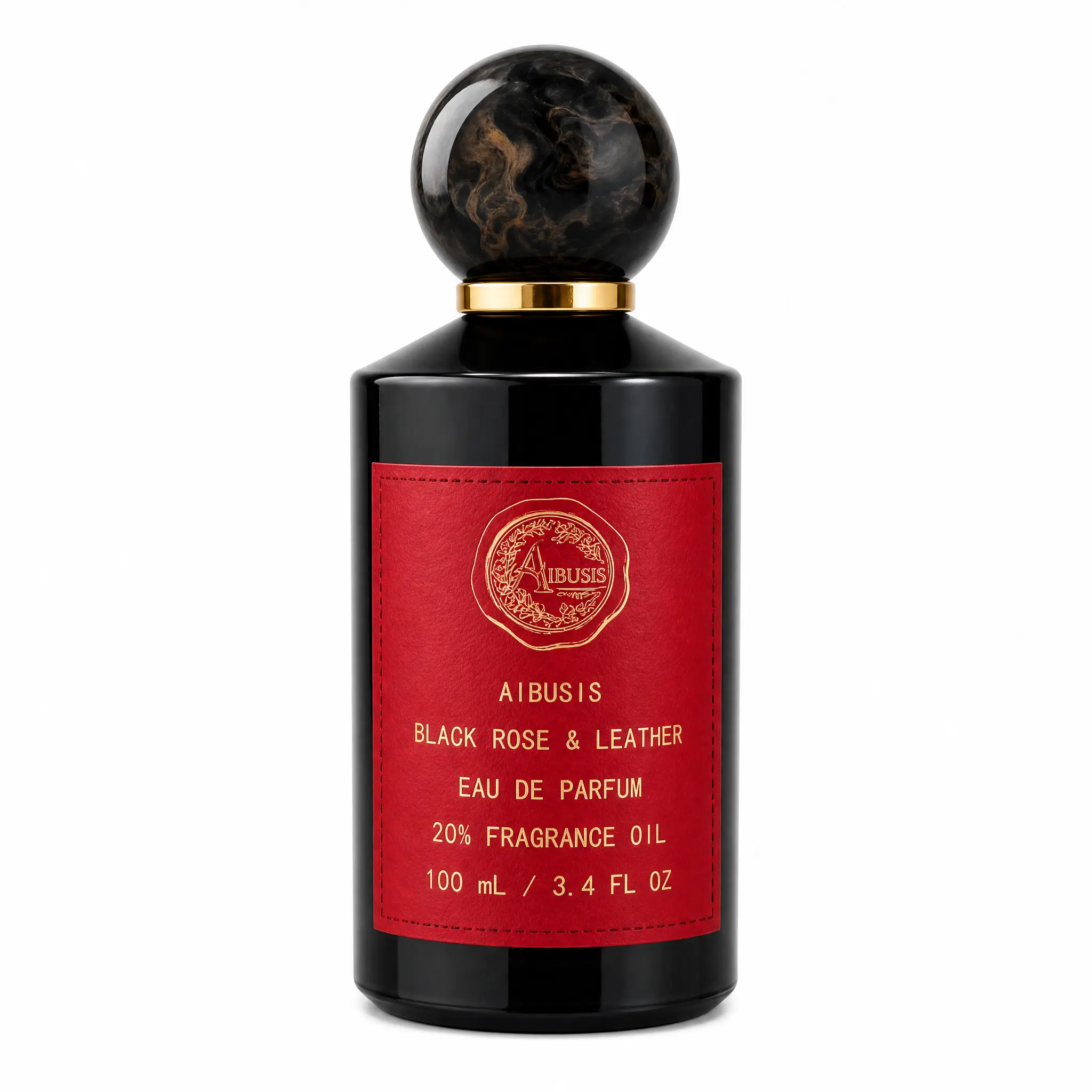 AIBUSIS Black Rose & Leather EDP 100ml Edp Fragrances - 20% High Concentration Oil, Long-Lasting Dark Floral Scent Perfumes, Luxury Vintage Women's Fragrance with Gold Atomizer Mist