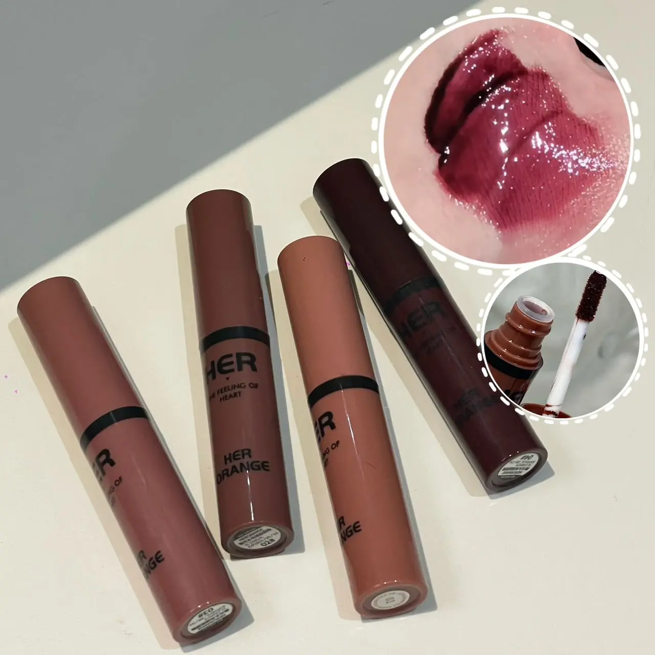 HERORANGE 6-color single-pack bright mirror moisturizing Hydrating lip glaze Lipgloss non-sticky non-sticky cup long-lasting coloring shimmering water mirror Glossy affordable lipstick Lip Care Glowy lip gloss