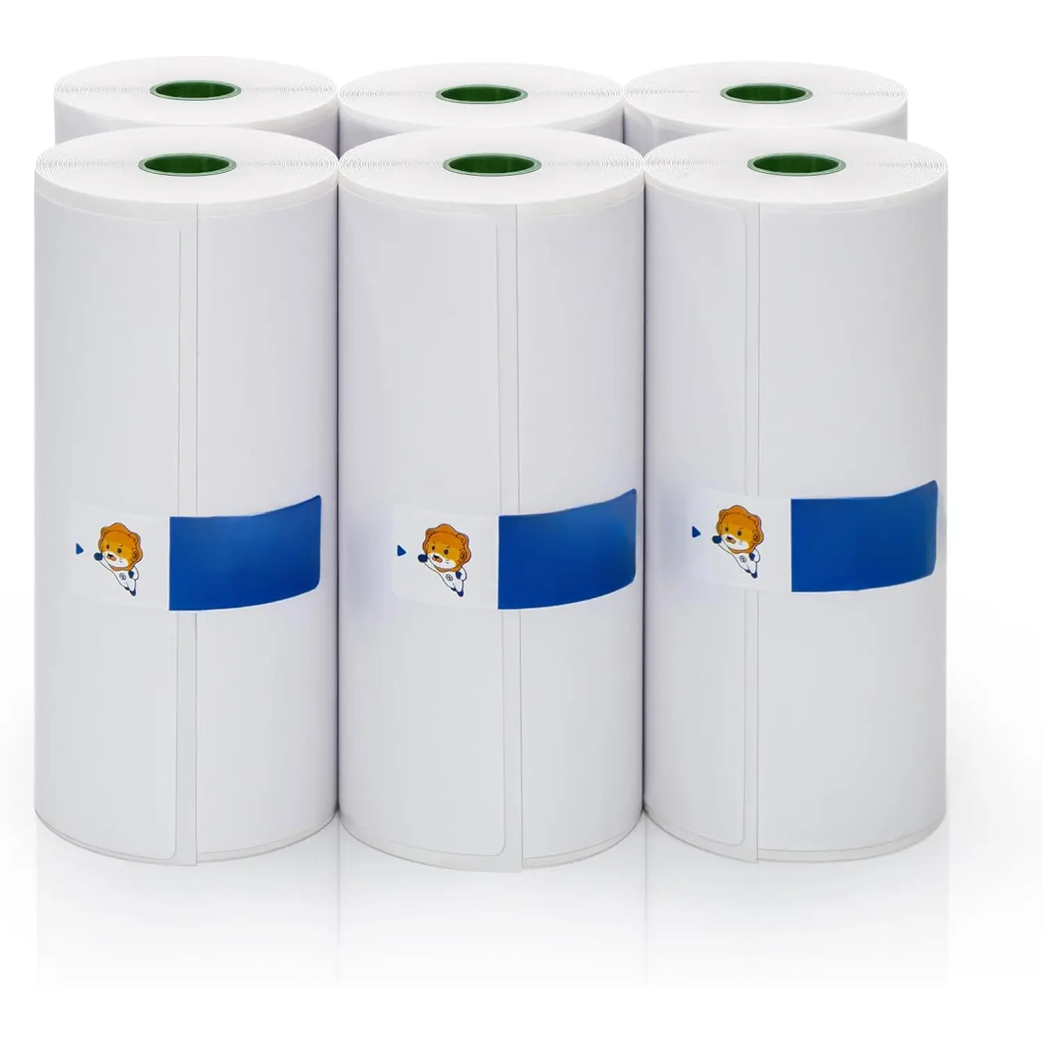 Direct Thermal Labels, 6 Rolls 4x6 in Oilproof Fade-Resist Paper Labels for Printers, Compatible with Brother, Zebra C10 Printers