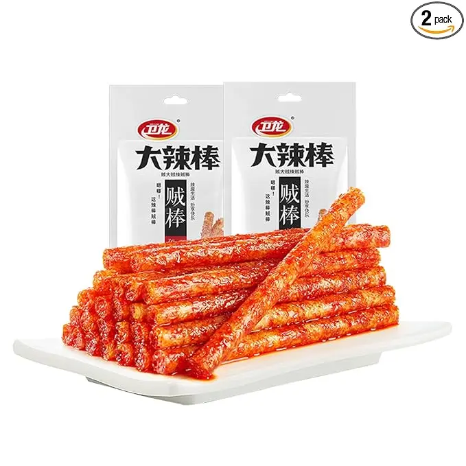 Spicy Snack Deal Spicy Strips Spicy Gluten Latiao Chinese Snack Food, 78g Pack of 2 – Flavorful Snack for Movie Nights, School & On-the-Go