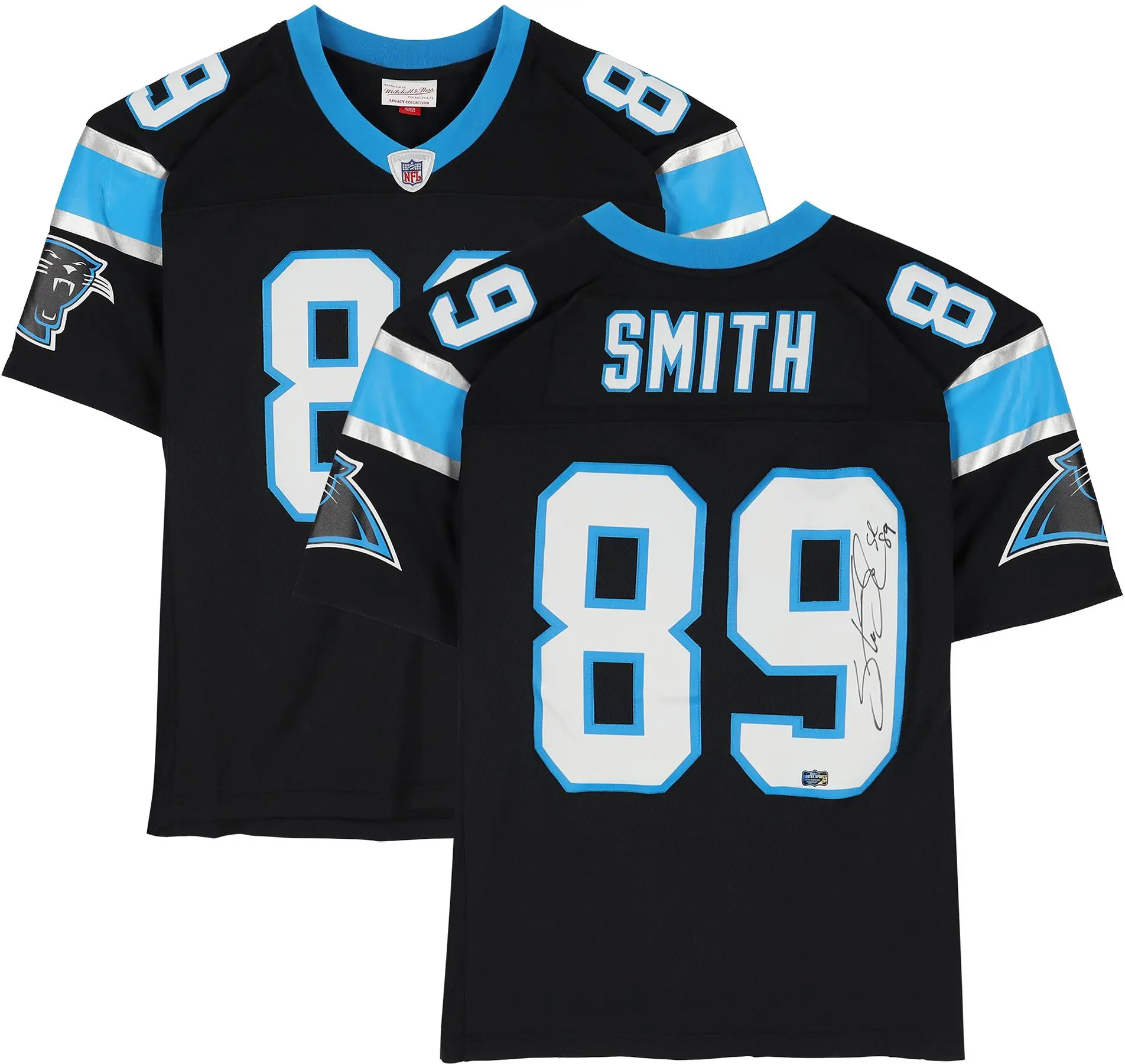 Steve Smith Carolina Panthers Autographed Mitchell and Ness 2003 Black Replica Jersey - Fanatics Authentic Certified