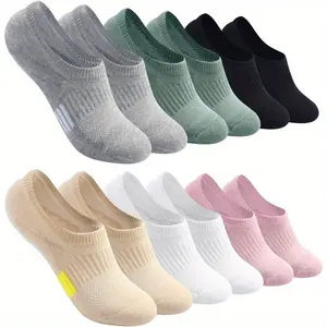 Women's 6-Pair Cashmere No-Show Socks, Cushioned Low-Cut Running Socks, Winter Christmas Gift, Hidden Liner for Sneakers