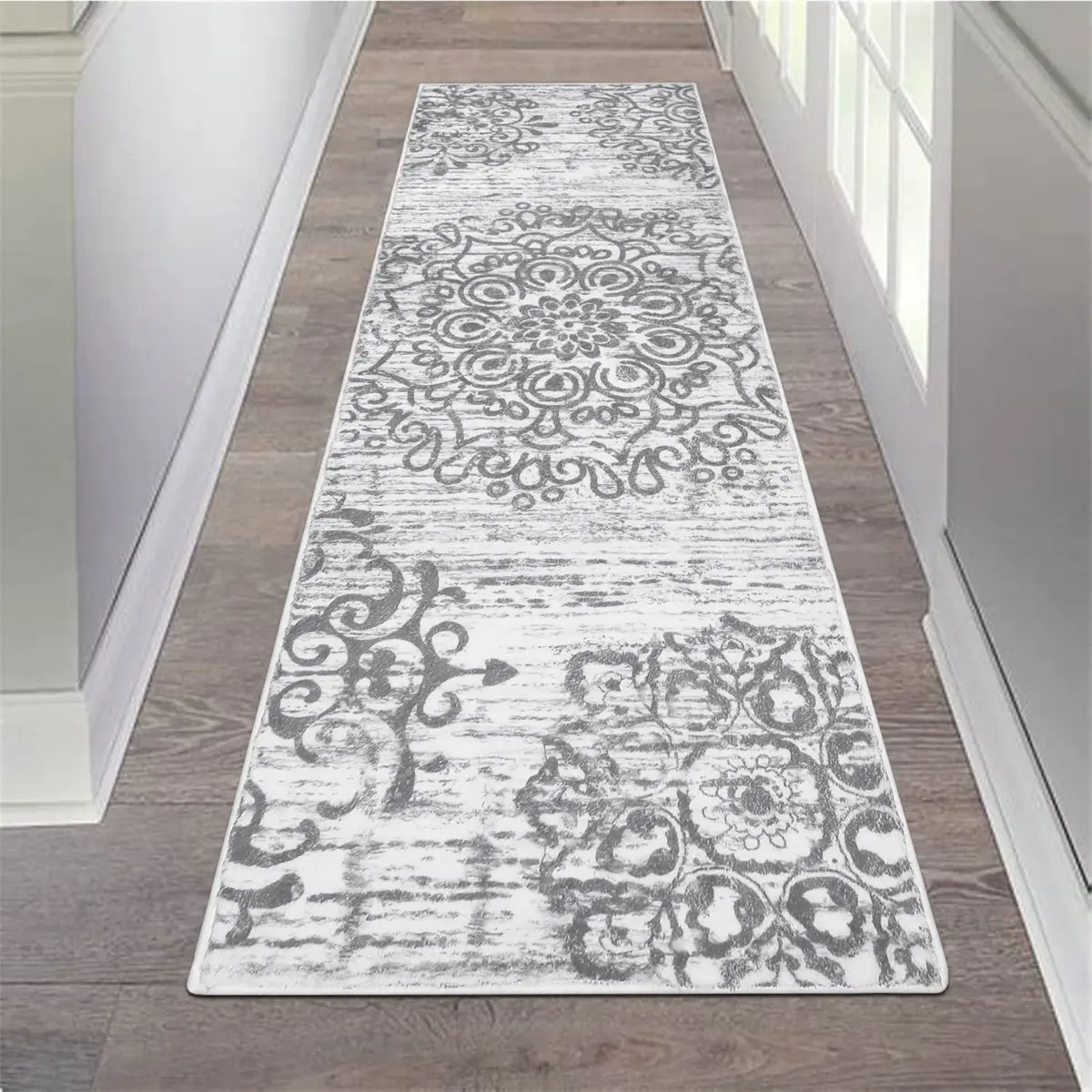 XH-2024 Hot Selling Hallway Runner Rug 2'x6' Washable Vintage Distressed Area Rugs Non Slip Laundry Rug Runner Boho Floor Carpet Runners for Hallways Entryway Laundry Room Kitchen Bathroom