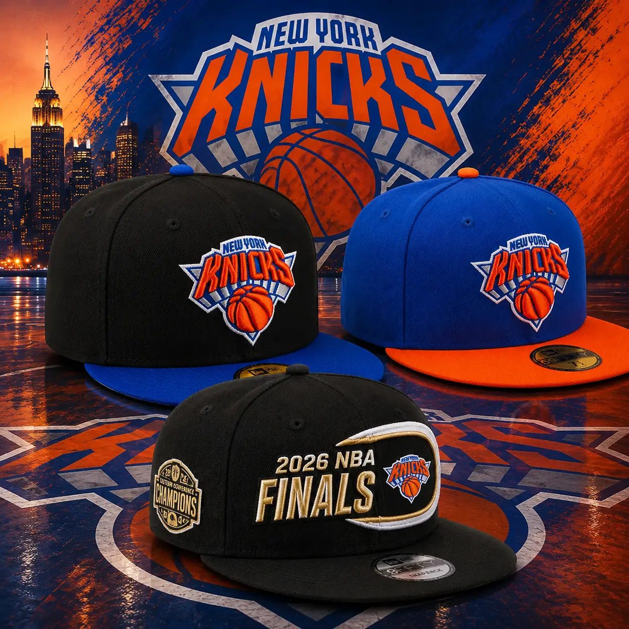 New York Knicks Royal-BlueTeam Color NBA New Era 9FIFTY Basic Snapback Hat
