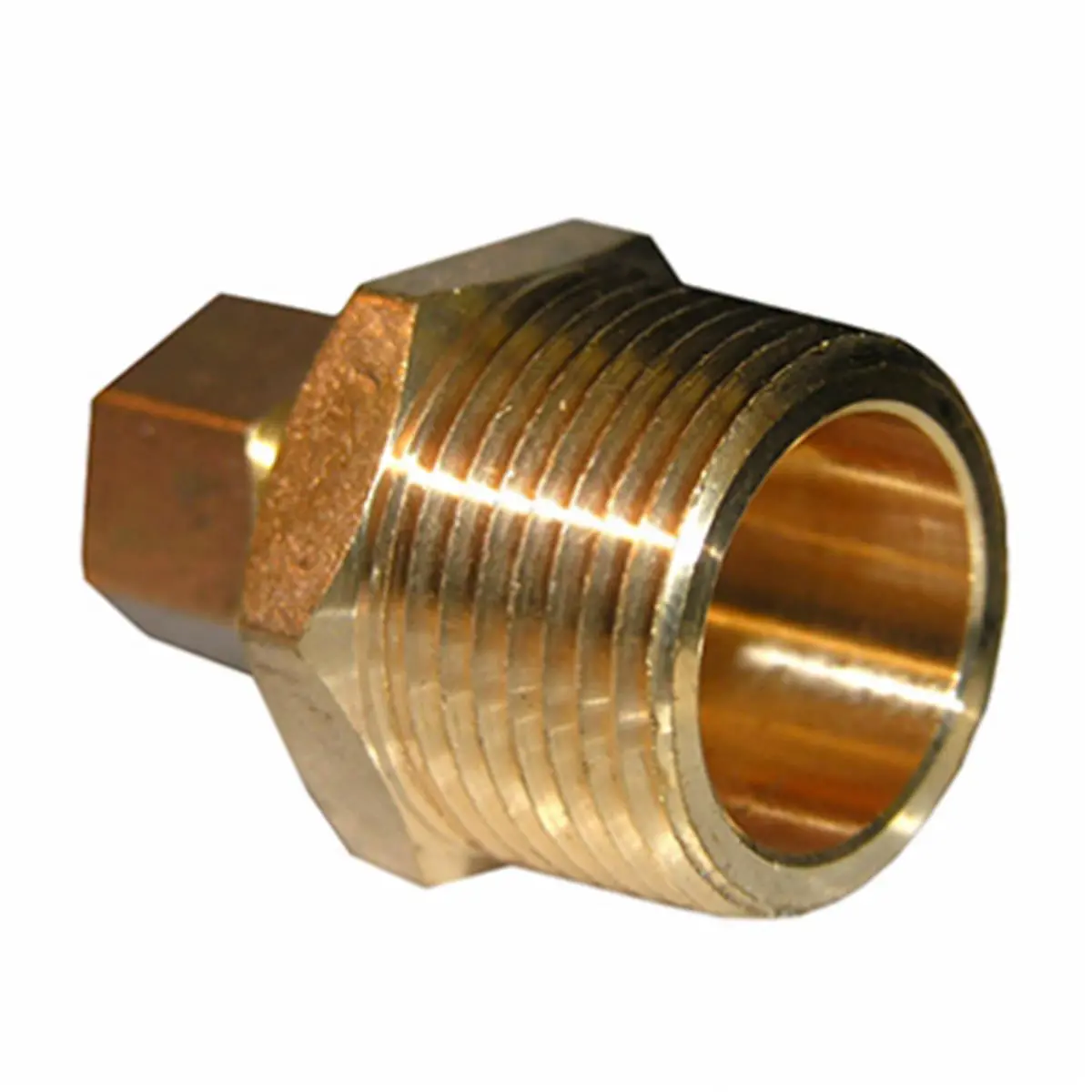 212 MAIN Brass Compression Type Adapter, 0.375 in. Compression x 0.75 in. Male Pipe Thread