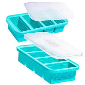 Souper Cubes 1 Cup Meal Prep Silicone Freezer Molds With Lids, 2 Pack, Freeze Food in Perfect Portions, Perfect for Soup, Leftovers, Bariatric Meal Prep and More, Kitchen Must Have
