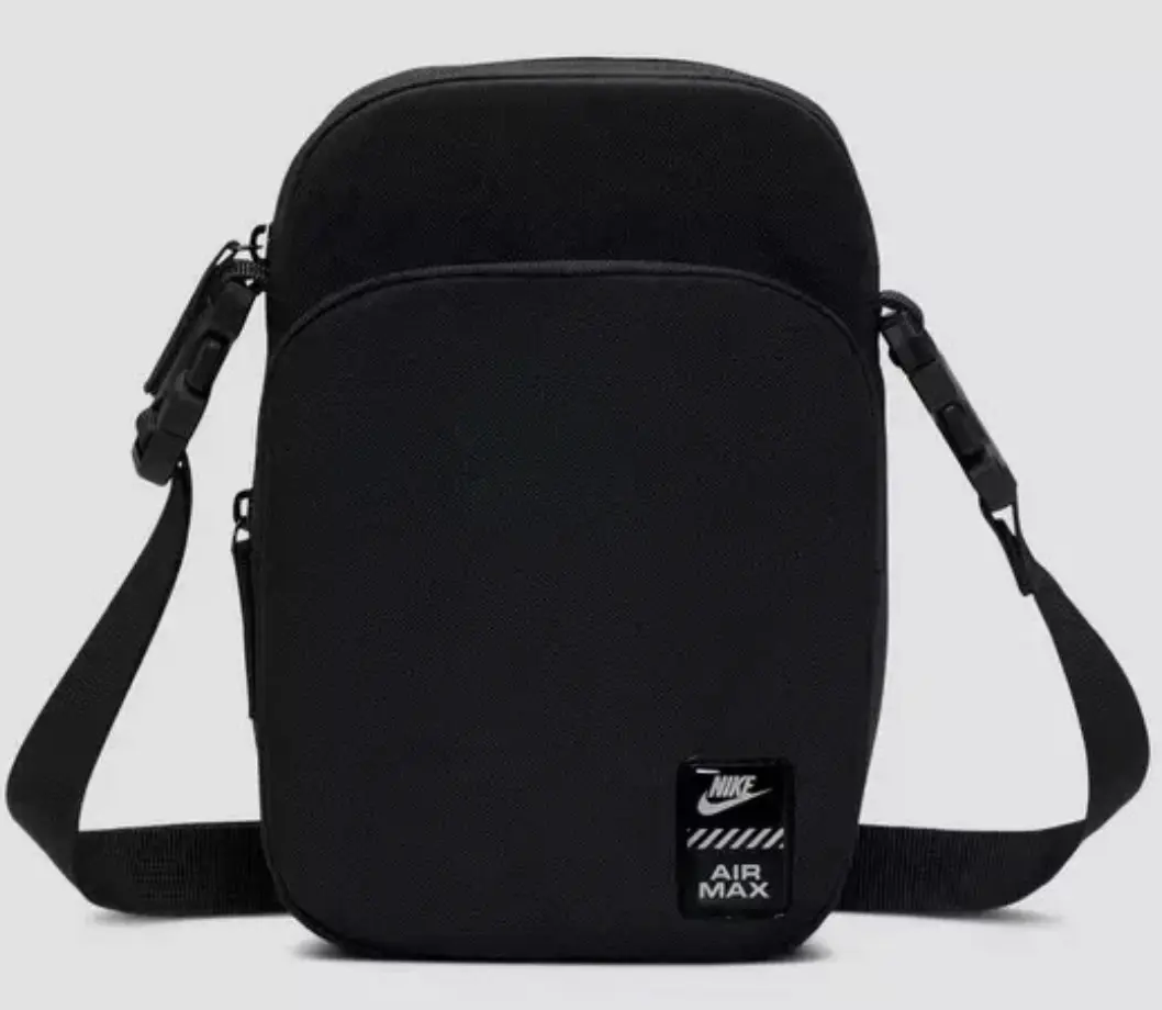 Nike Heritage Air Max Men's Multifunctional 4L Black Bag - Heritage Look, Stylish Shoulder Crossbody Pack, Classic Shoulder Bag, Multifunctional Crossbody Bag