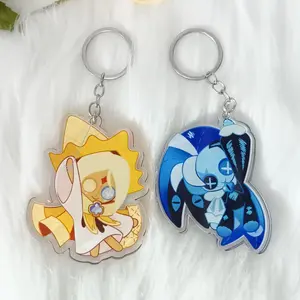 Cookie Run Kingdom Keychain, CRK Keychain Acrylic Charms - Shadow Milk, Vanilla Cookie, Cute, Durable, And Perfect For Bags, Keys, Or Gifts. Great For Daily Use Or As Thoughtful Little Gifts For Your Friends And Yourself.