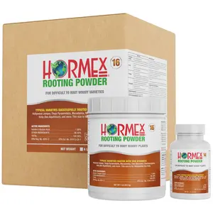 Hormex Rooting Hormone Powder #16 (1.60% IBA) for Difficult Hardwood Plants & Trees - Maximum Strength Root Stimulator for Woody Cuttings, Cloning,& Propagation