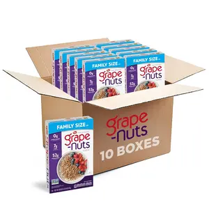 Grape-Nuts Cereal, Low Fat, High Fiber, Kosher, 20.5 oz Box | Crunchy Whole Grain Wheat and Barley Cereal, Non-GMO Project Verified