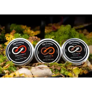 Holiday Body Butter Trio – Vanilla Bean, Pumpkin Spice & Peppermint Bark (2 oz Set)