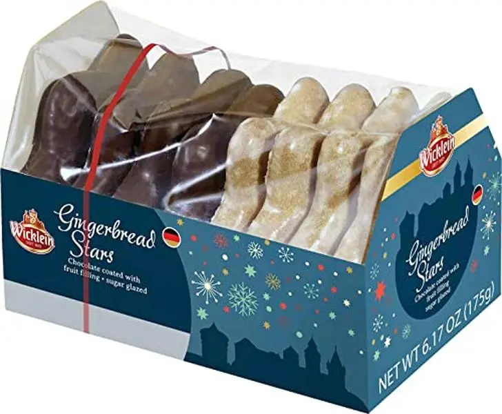 WICKLEIN Gingerbread Stars with fruit filling 175g/6.17oz Made in Germany