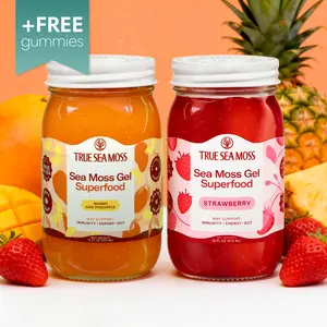 True Sea Moss Irish Sea Moss Gel 2-bottle bundle – Rich in Essential Minerals & Vitamins – supports overall vitality