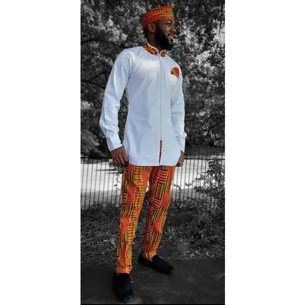 Chaka African Dashiki with Kente trim-DPBLKP19