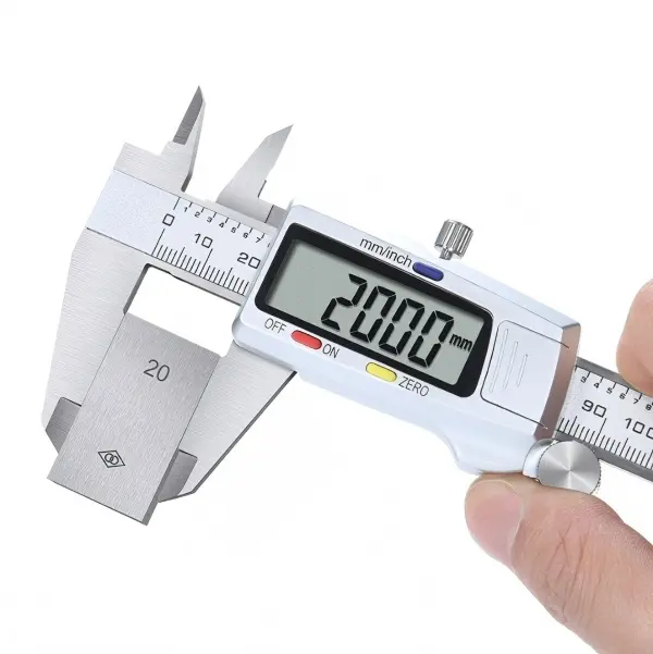 Stainless Steel Digital Caliper Measuring Tool - 6 in/150mm, Large LCD Screen, Inch & mm Conversion, Woodworking Measuring Tool for DIY & Household Use