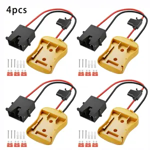 Power Wheel Adaptor for Dewalt 20V Battery Adapter Power Wheel Battery Converter Kit with Fuse Holder and 12AWG Wire Harness Connector for DIY RC Car Robotics Riding Toys