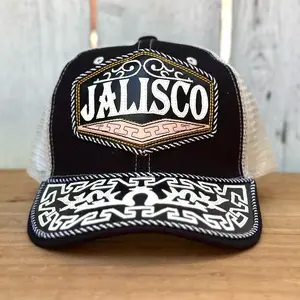 Black Jalisco Artisan Cap for Men - Mexican Handcrafted Caps