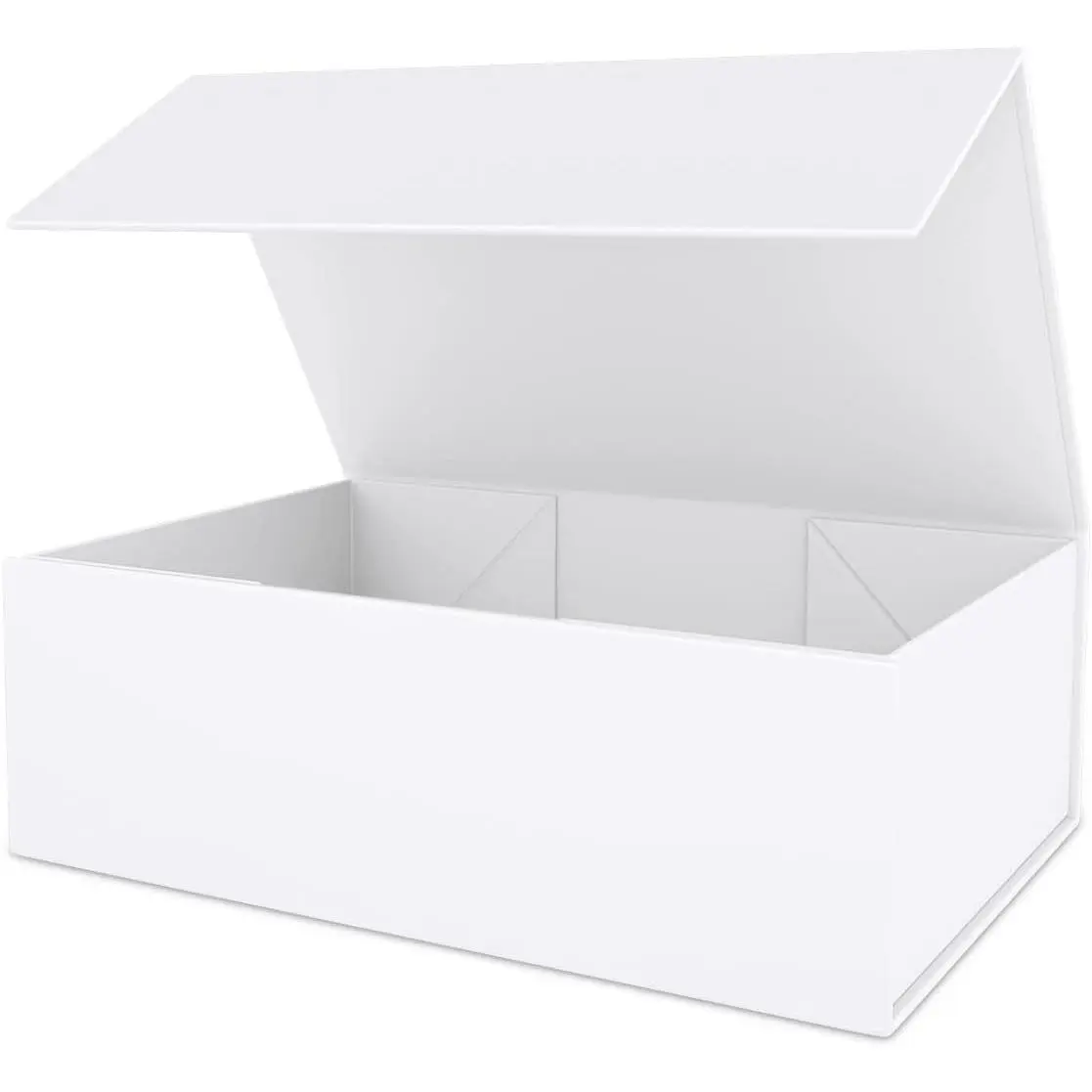 White  Box 10" x 6" x 3" with  Closure Lid  Boxe for Presents,Bridesmaid Gifts Boxes,Cute Box,Birthday Box,Luxury for  Packaging,   Boxe for Wrapping Gifts (White)