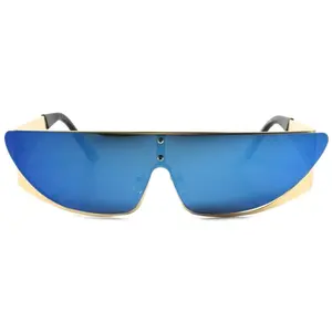 SPACE ROBOT PARTY RAVE CLUB COSTUME CYCLOPS FUTURISTIC SHIELD SUN GLASSES Blue