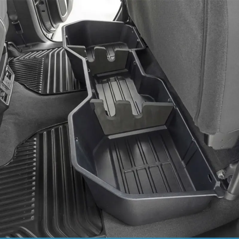 Heavy Duty Under-Seat Anti-Slip Backseat Organizer - Truck Storage Solution for 2014-2018 Silverado, GMC Sierra 1500 Crew Cab, Car Interior Accessory for Hardware Tools