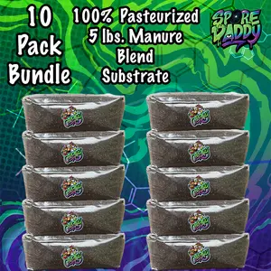 Ms Cow Patty's Manure Blend Pasteurized Mushroom Substrate | 5 lbs | 10 Pack