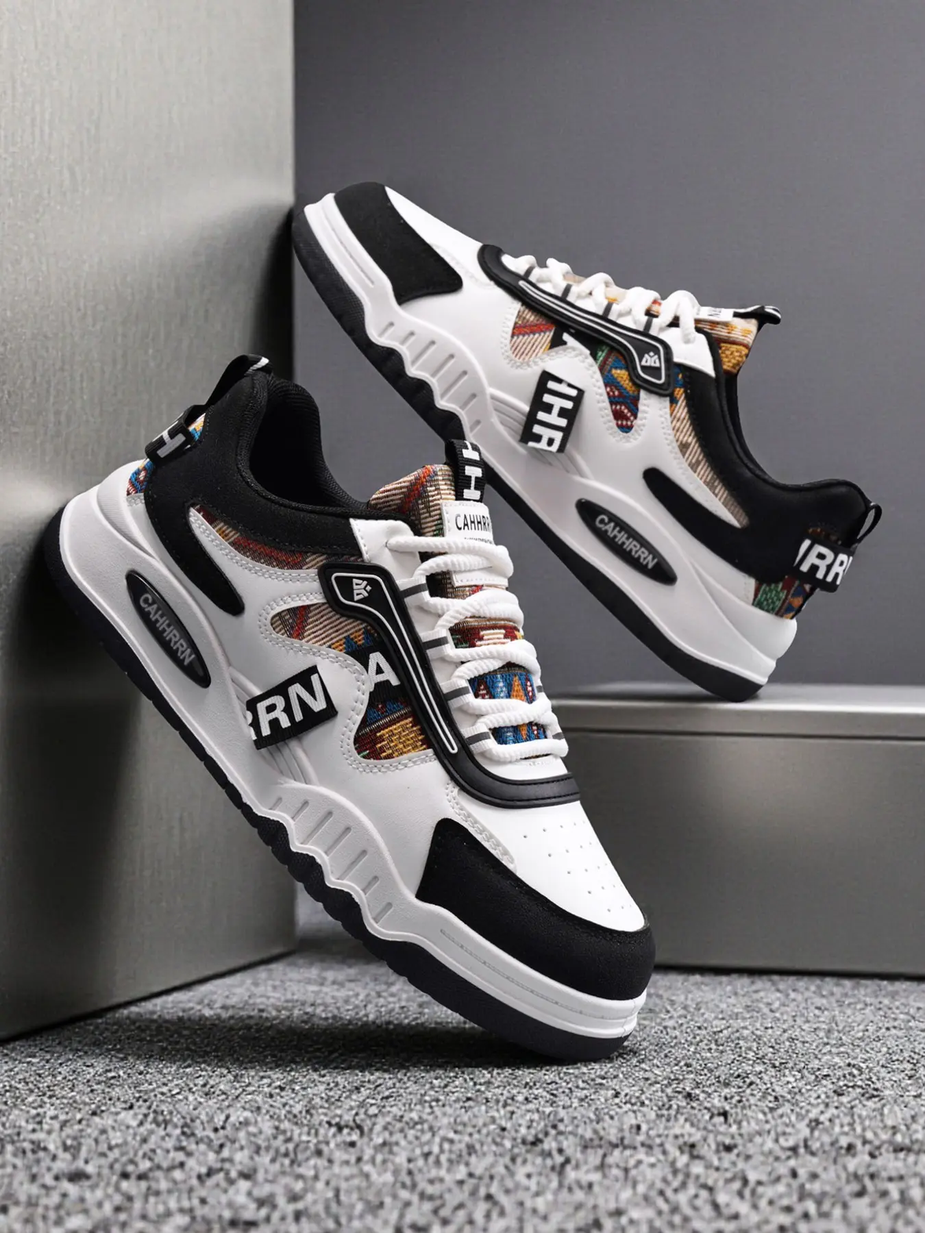 Men's Spring Summer New Trendy Colorblock Low Top Sports Casual Shoes, Trendy Trainers, Korean Style Fashion Board Sneakers, Comfortable and Stylish