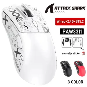 ATTACK SHAR R1 Wireless Mouse Bluetooth Gaming Mouse PAW3311 Sensor 1000Hz Return-rate Tri-mode Esports Gaming Mouse