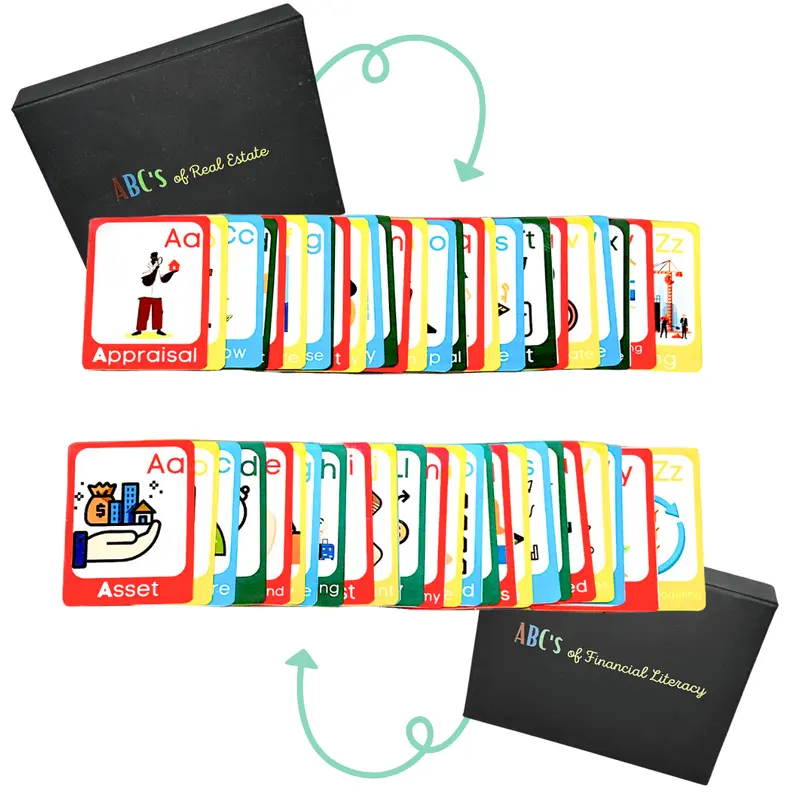 Cash Flow Kid | Real Estate | Financial Literacy | Alphabet Flashcards | Educational flash cards for kids