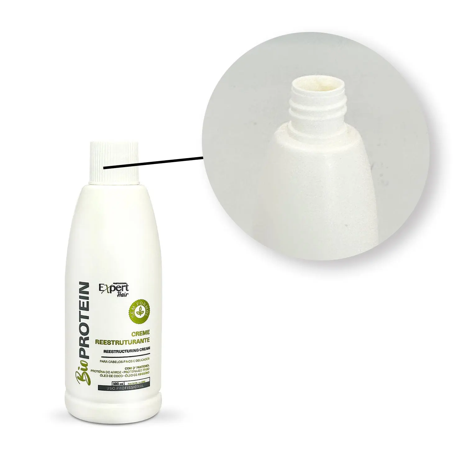 Expert Hair - Bio Protein Smoothing Mask 100ml/3.38fl.oz | Formaldehyde-Free Straightening Treatment | Anti-Frizz, Nourishing & Revitalizing for Smooth, Shiny Hair