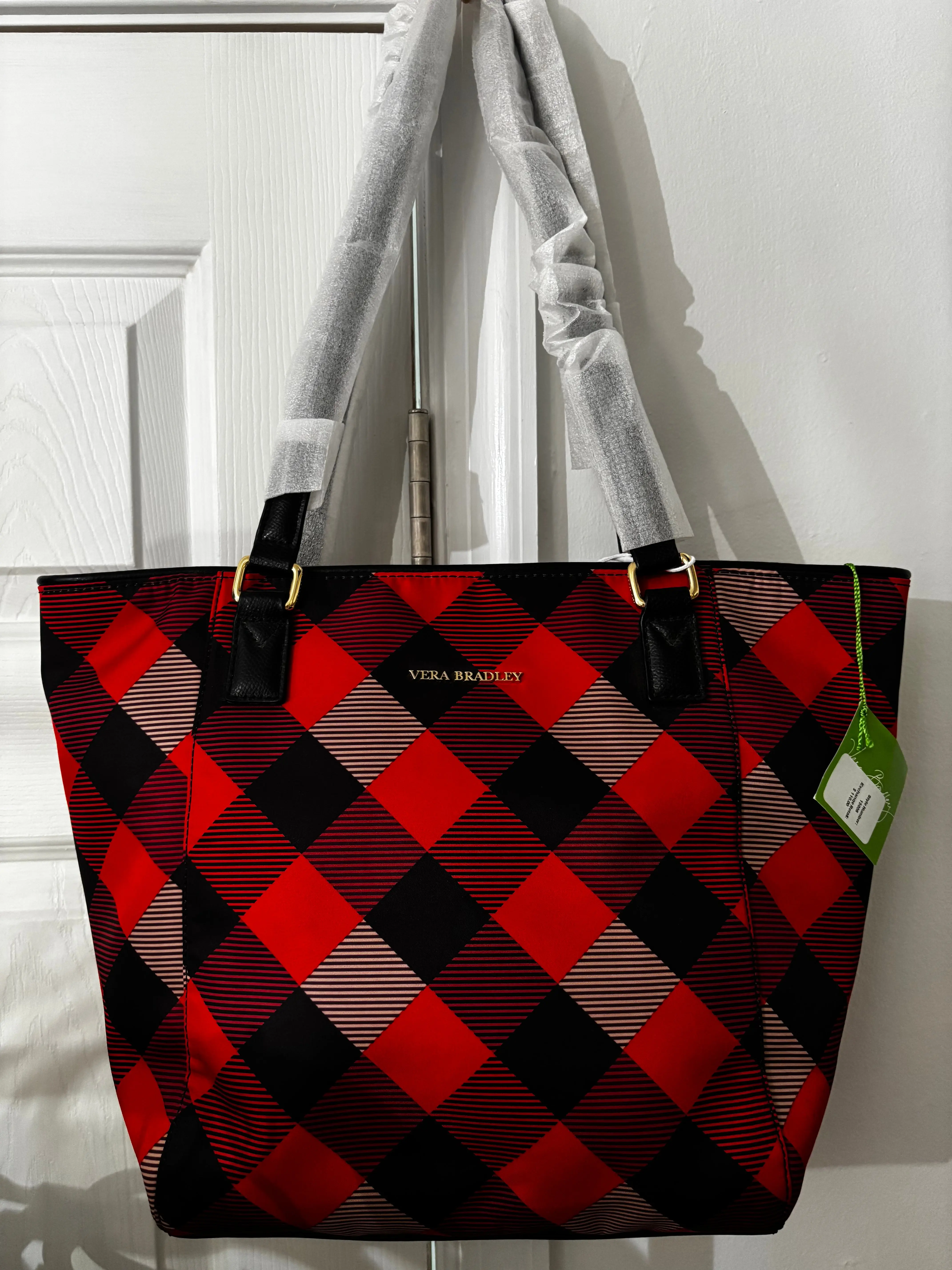 Vera Bradley Red and Black Tote