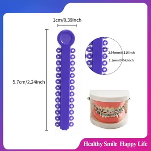 Dental Orthodontic Elastic ligature I Tie Rubber Tie toe rings temporary brace
