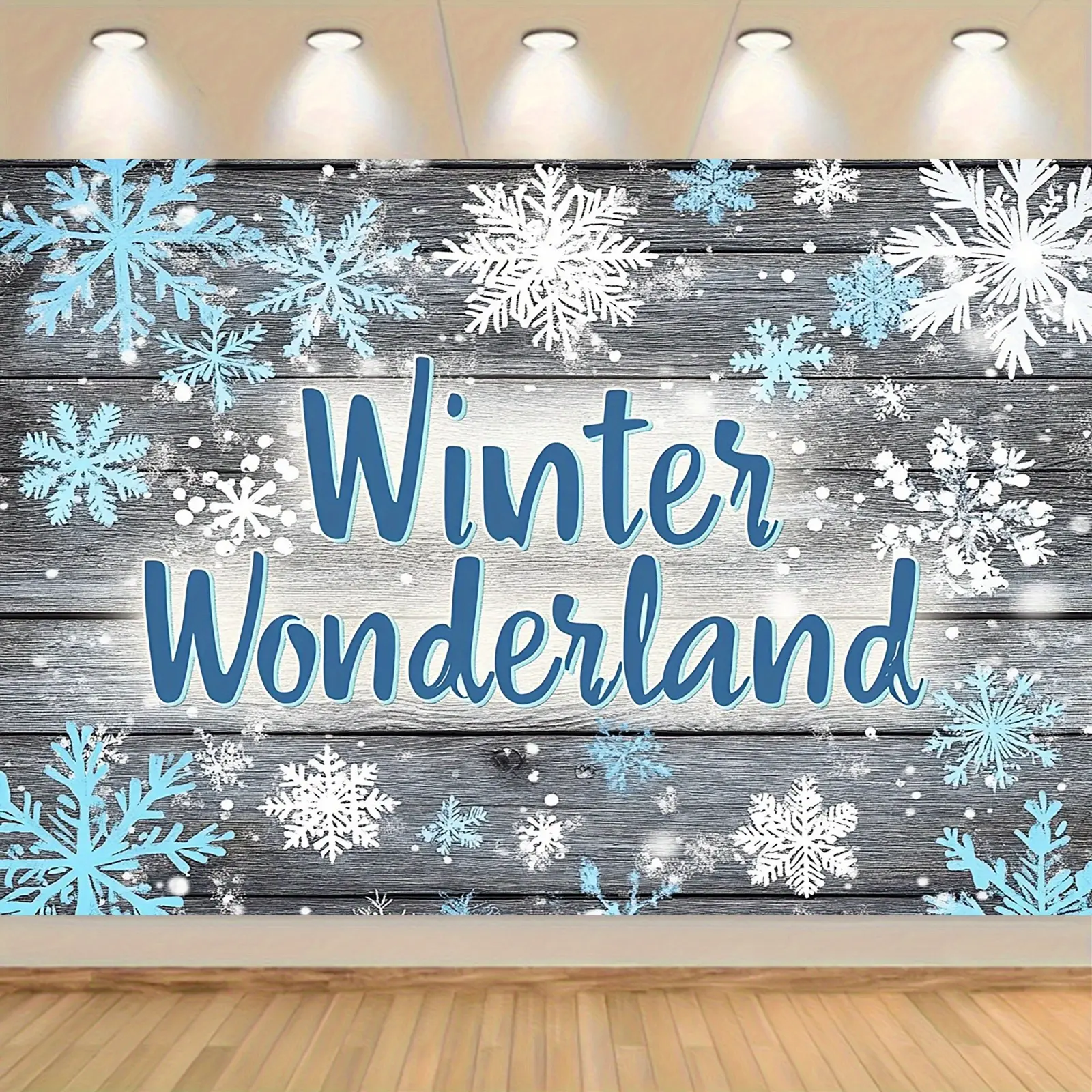 Winter Wonderland Theme Background Cloth, Backdrops, Perfect for Retirement Bar Mitzvahs Christmas New Year Garden Use, Multiple Sizes Available