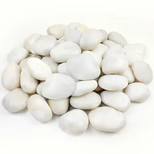 40lbs Large River Rocks for Landscaping, 3-4" White Pebbles for Garden Design, Hand-Picked Smooth Stones for Fish , Flower Pots, Indoor Water Fountains, Pathways, Backyard