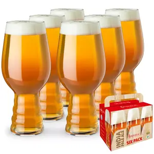 Spiegelau Craft Beer IPA Glass Set of 6 - Crystal, Modern Beer Glasses, Dishwasher Safe, Professional Quality Beer Pint Glass Gift Set - 19.1 oz