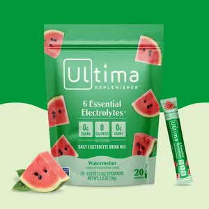 Ultima Replenisher Watermelon Daily Electrolyte Drink Mix – 20 Sugar-Free Hydration Packets with 6 Key Electrolytes, Vitamin C & Zinc – Vegan, Keto & Non-GMO