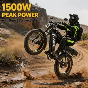 1500W Peak All Terrain Fat Tire Ebike | 20" CST Rugged Off Road E-Bike with NFC Smart Unlock, 48V 15Ah Removable Lithium Battery for Adults