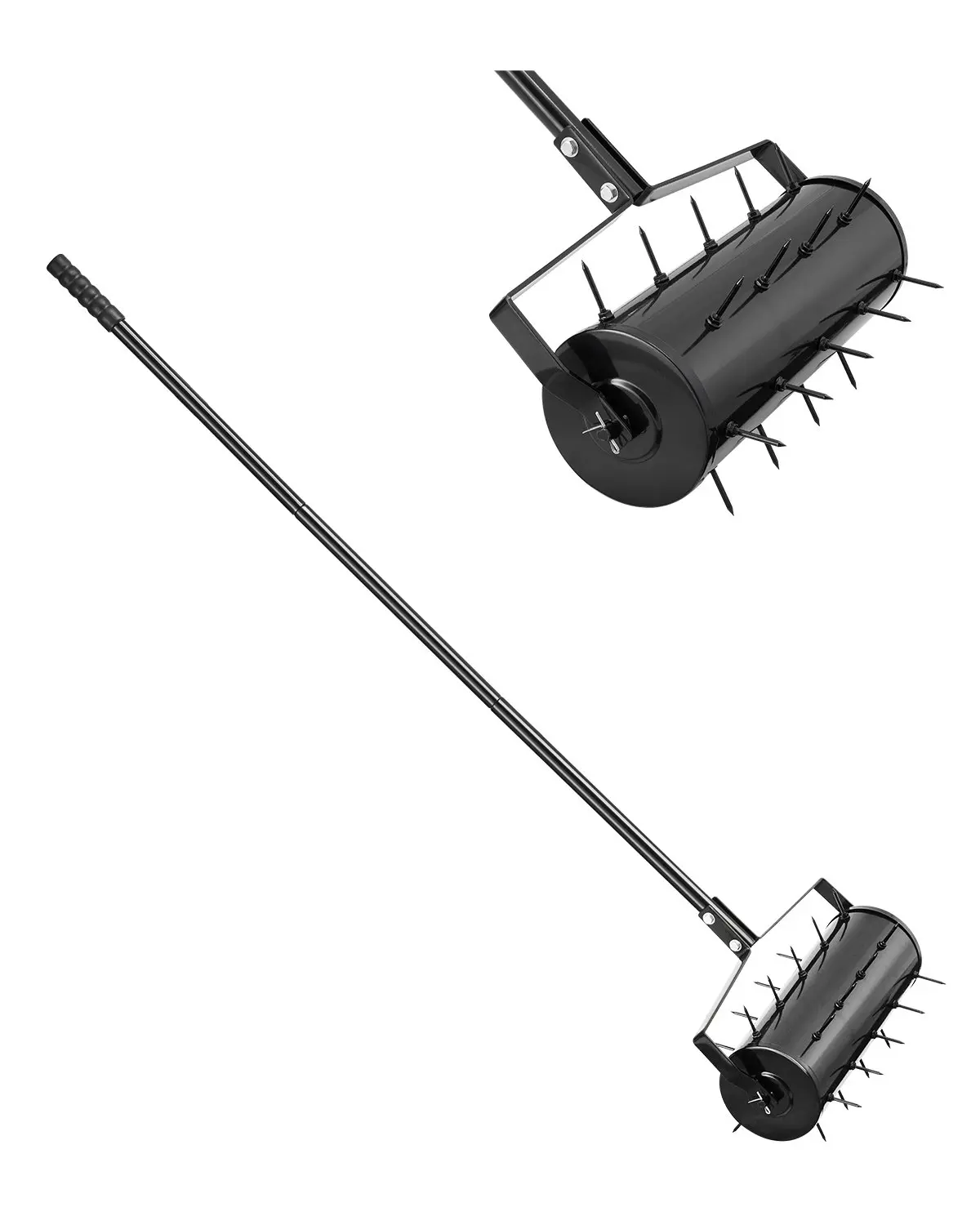【summerfinds】VEVOR Rolling Lawn Aerator 18-inch Heavy-Duty Manual Rolling Aerator Lawn Black, Garden, Tool, Lawn Maintenance, Yard Care