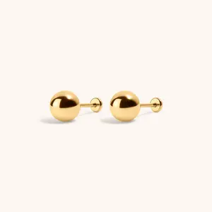 Sphere Nap Earrings, 6mm